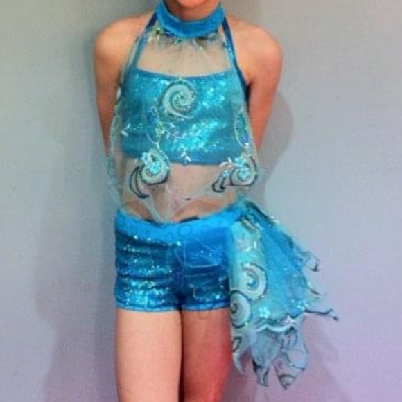 Absolutely gorgeous custom made solo costume. Blue stunner. - Picture 1 of 16